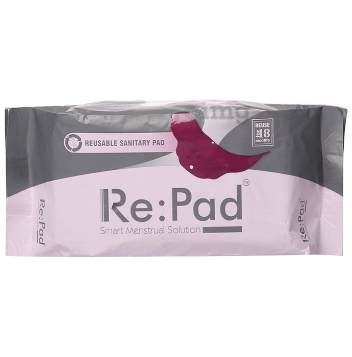 Re:Pad Reusable Sanitary Pad 6 Maxi & 2 Super Maxi 6 Pink & 2 Blue