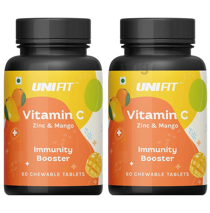 Unifit Vitamin C Chewable Tablet with Zinc & Mango Extract (60 Each)