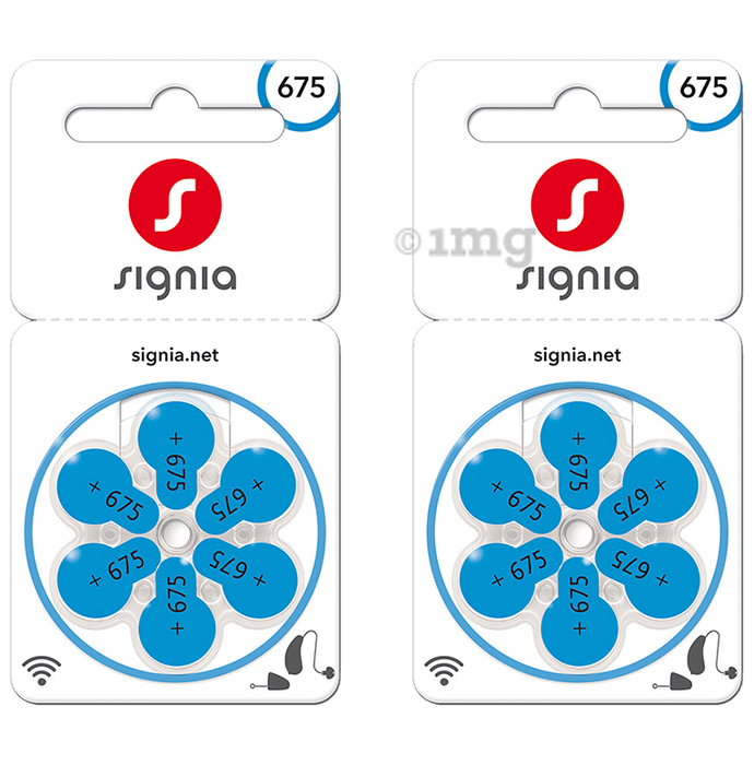 Signia Size 675 Hearing Aid Battery (6 Each)