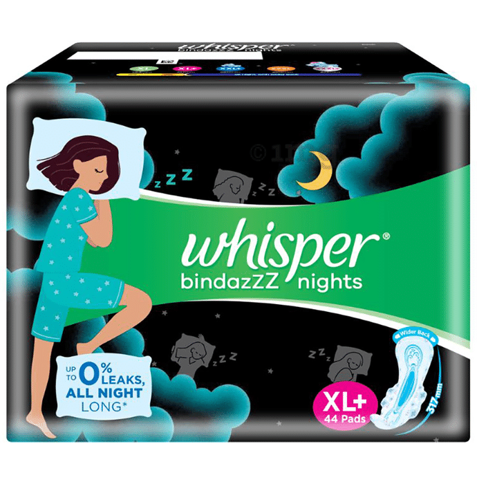Whisper Bindazzz Nights Pads XL+