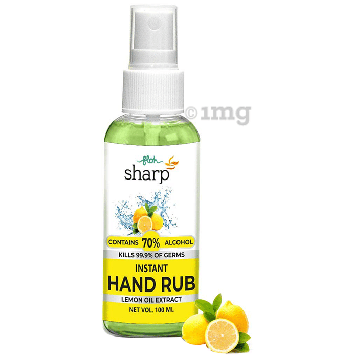 FLOH Sharp Instant Hand Rub Sanitizer (100ml Each) Lemon Oil Extract