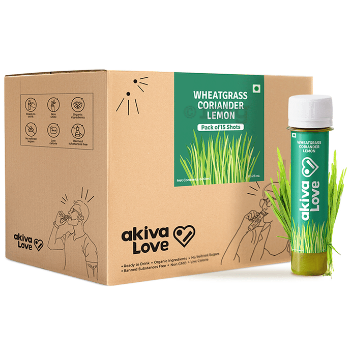 Akiva Wheatgrass Lemon Coriander Drink (40ml Each)