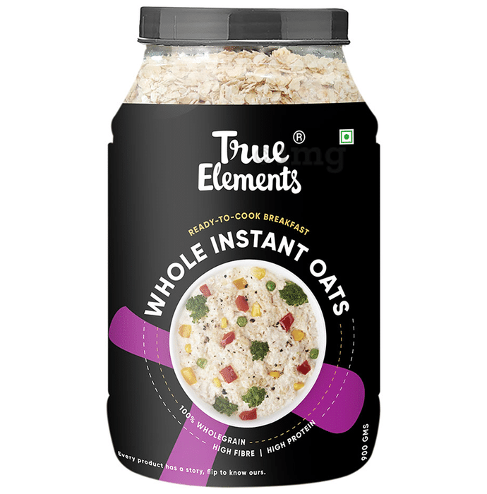 True Elements Instant Oats with High Fibre & Protein | No Added Sugar for High Blood Pressure