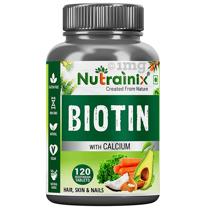 Nutrainix Biotin with Calcium Vegetarian Tablet