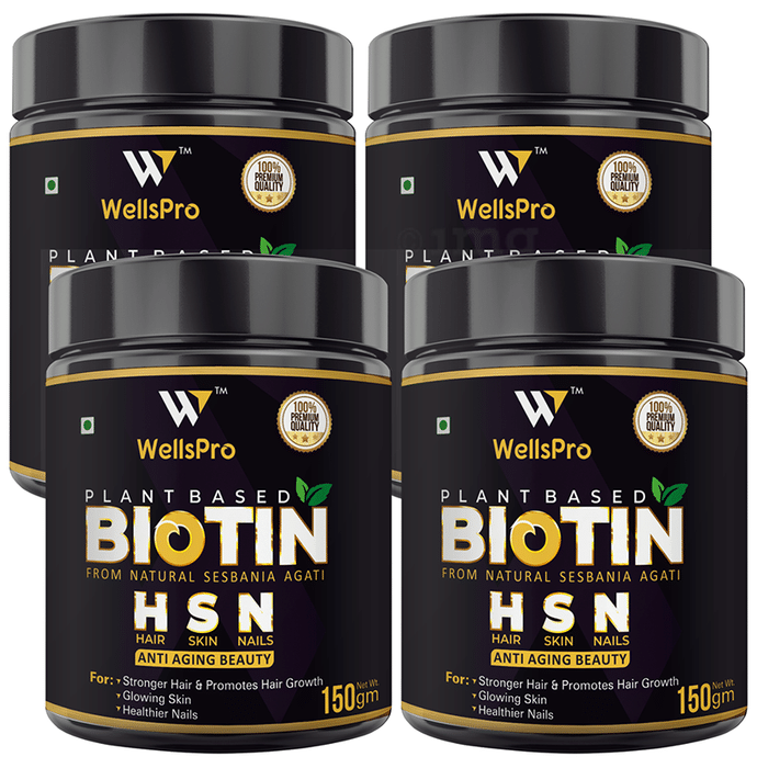 WellsPro Plant Based Biotin Powder (150gm Each)