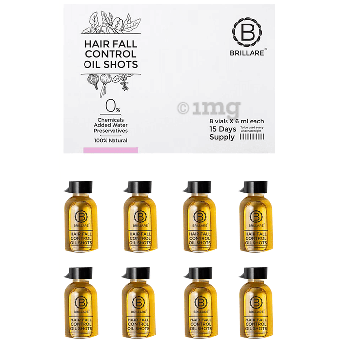Brillare Hair Fall Control Oil Shots (6ml Each): Buy box of 8 bottles at  best price in India | 1mg