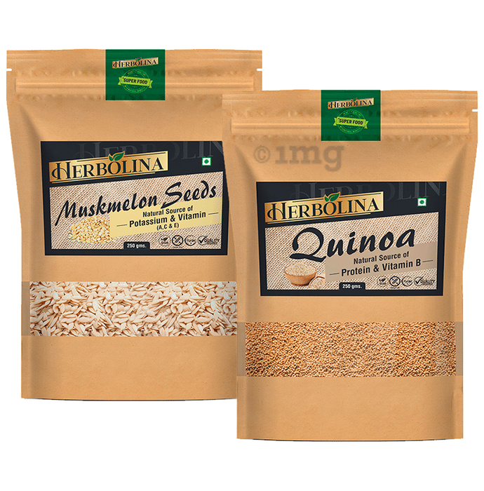 Herbolina Combo Pack of Muskmelon seeds & Quinoa (250gm Each)