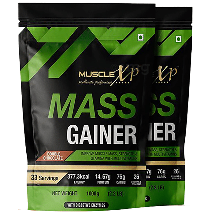 MuscleXP Mass Gainer (1000gm Each) Double Chocolate