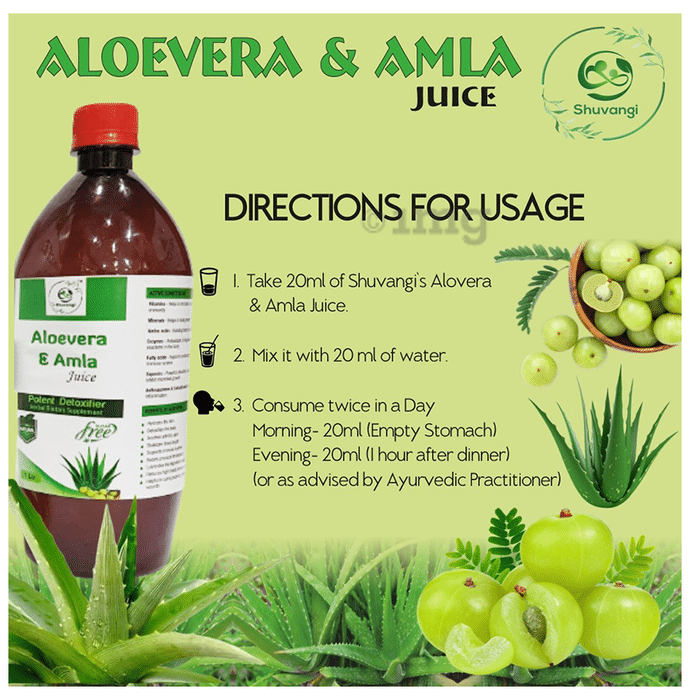 Shuvangi Aloevera Amla Juice Buy bottle of 1.0 Ltr Juice at