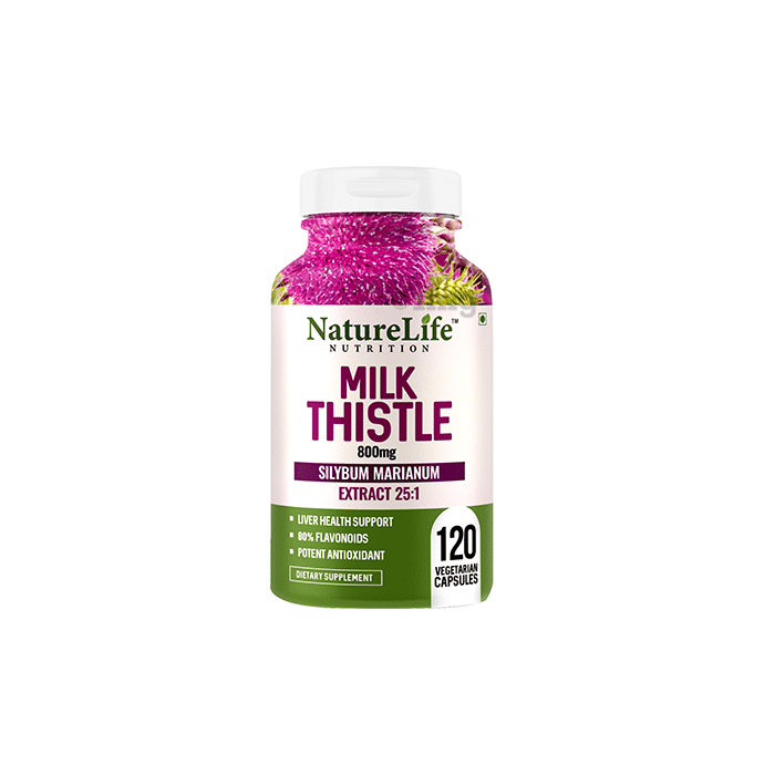 Nature Life Nutrition Milk Thistle (Silybum Marianum) 800mg Vegetarian Capsule