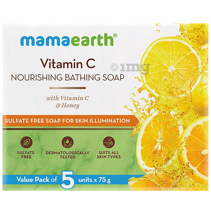 Mamaearth Vitamin C Nourishing Bath Soap (75gm Each)