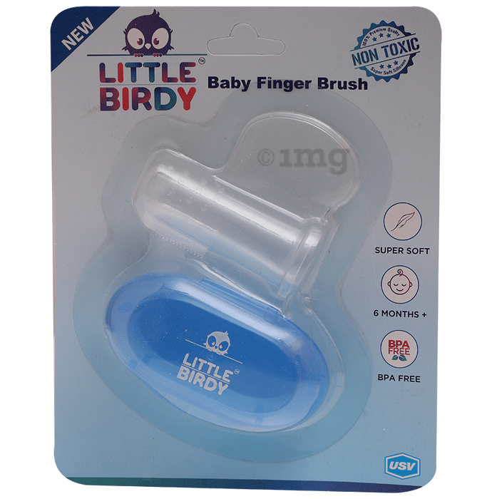 Little Birdy Baby Finger Brush Blue 6 Months +