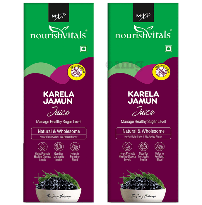 NourishVitals Karela Jamun Juice (500ml Each)