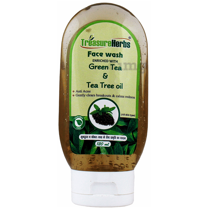 TreasureHerbs Green Tea & Tea Tree Oil Face Wash