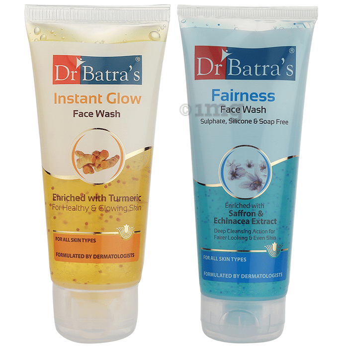 Dr Batra's Combo Pack of Instant Glow Face Wash and Fairness Face Wash (200gm Each)