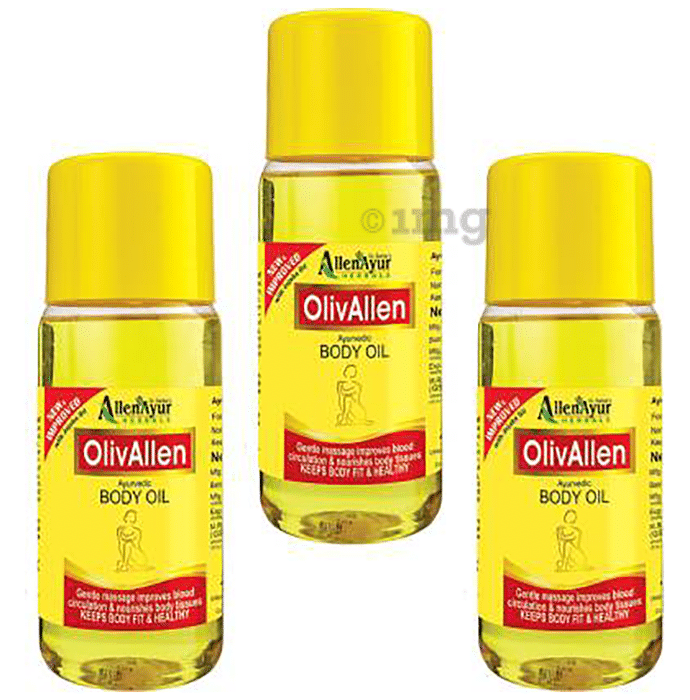 Dr. Sarkar's Allen Ayur Herbals OlivAllen Ayurvedic Body Oil (200ml Each)