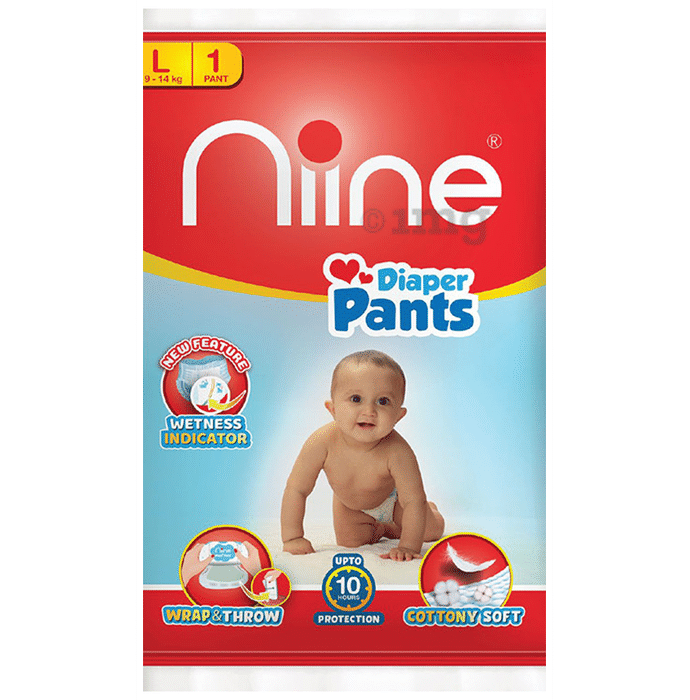 Niine Cottony Soft Diaper Pants with Wetness Indicator (1 Each) Large