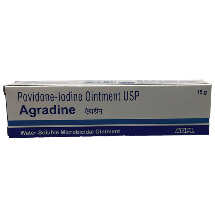 ADPL Agradine Povidone-Iodine Ointment USP (15gm Each)