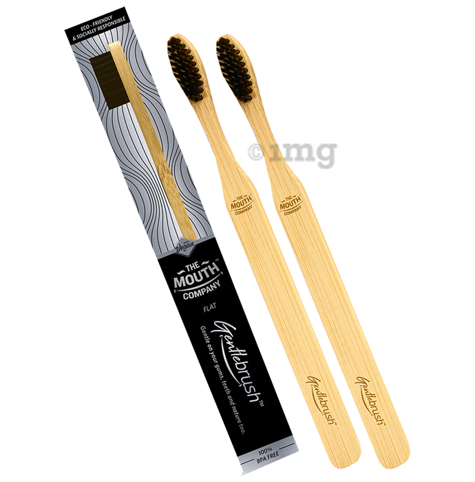 The Mouth Company Flat Bamboo Toothbrush