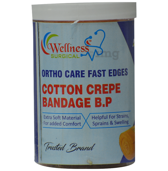Wellness Surgical Ortho Care Fast Edges Cotton Crepe Bandage 8cm x 4m