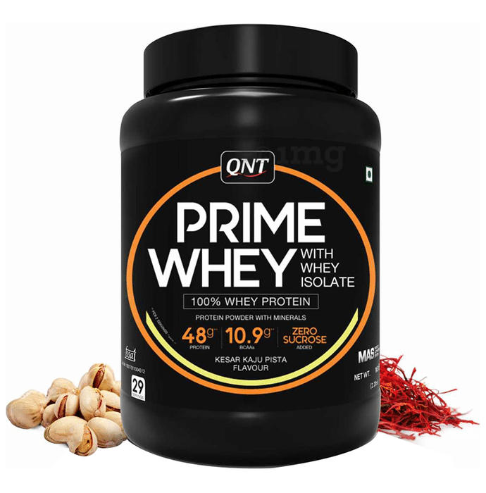 QNT Prime Whey Isolate Powder Kesar Kaju Pista