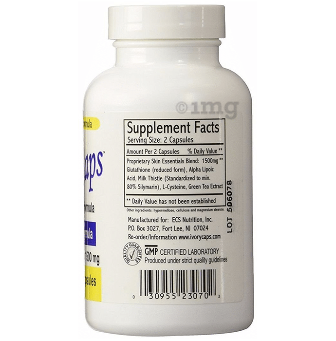 Ivory Caps Glutathione Complex 1500mg Capsule Buy bottle of 60.0 capsules at best price in India 1mg
