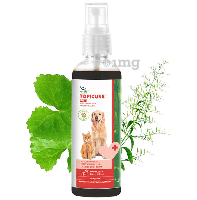 Natural Remedies Topicure Pet Spray for Rapid Wound Healing