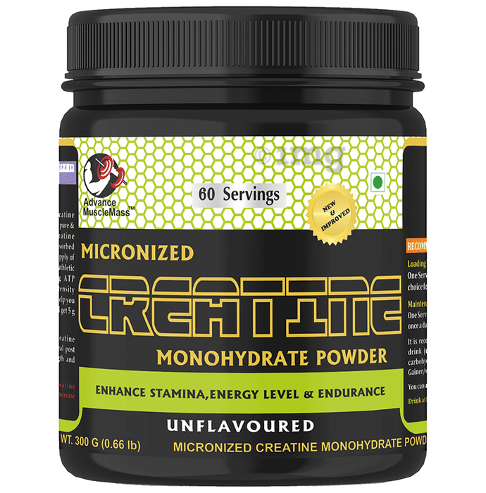 Advance MuscleMass Micronized Creatine Monohydrate Powder Unflavoured