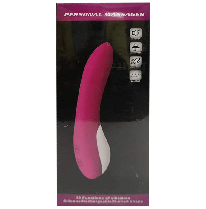 Gizmoswala 10 Function Curve Shape Silicone Personal Body Massager Pink