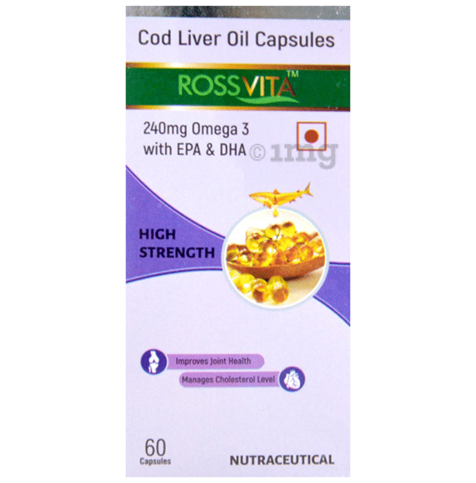 Rossvita Cod Liver Oil 240mg Omega 3 with EPA & DHA High Strength Capsule