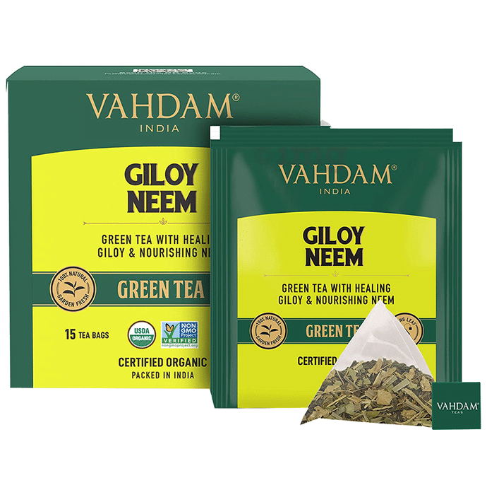 Vahdam India Green Tea (2gm Each) Giloy Neem