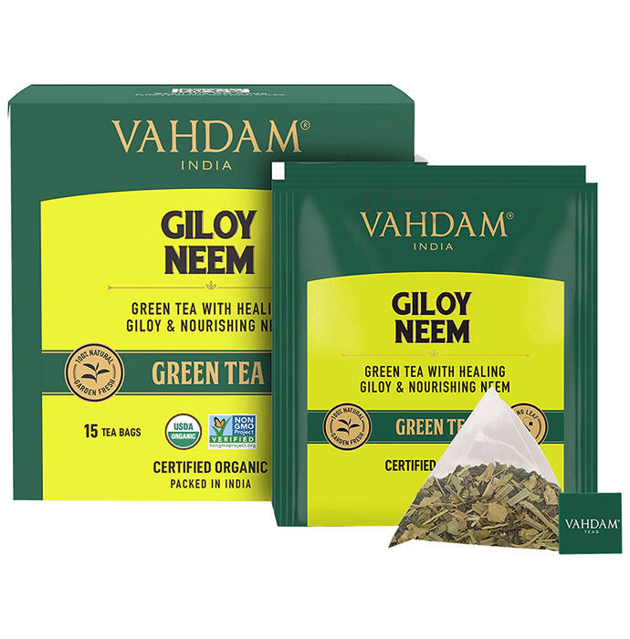 Vahdam India Green Tea (2gm Each) Giloy Neem