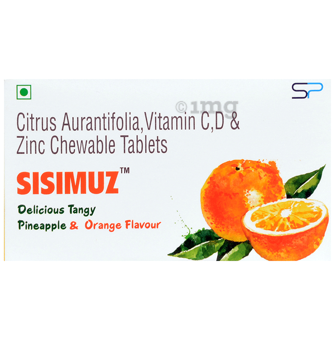 Sisimuz Chewable Tablet Delicious Tangy Pineapple & Orange