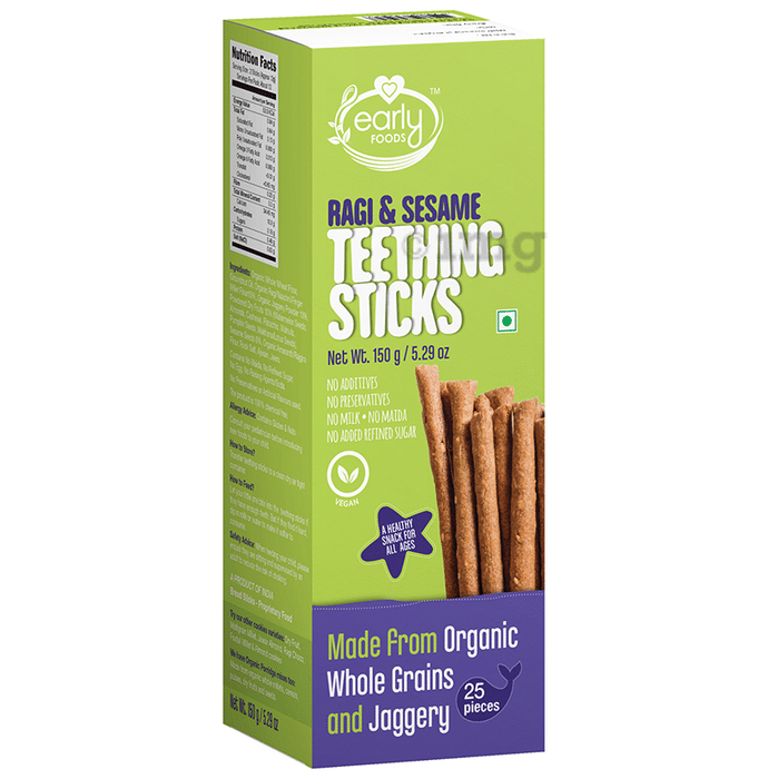 Early Foods Ragi & Sesame Teething Sticks (25 Each)