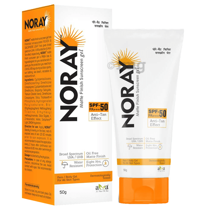 Noray Matte Finish Sunscreen Gel SPF 50 PA+++