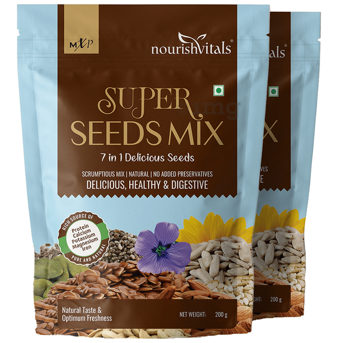 NourishVitals 7 In 1 Delicious Super Seeds Mix (200gm Each)