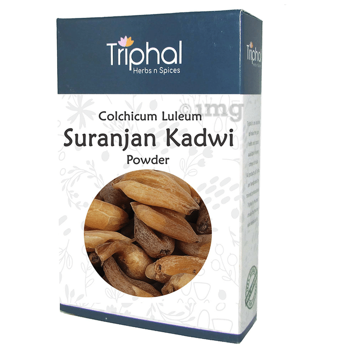 Triphal Suranjan Kadwi/ Suranajaan Kadvi/ Colchicum Luleum/ Suranjan Bitter Powder