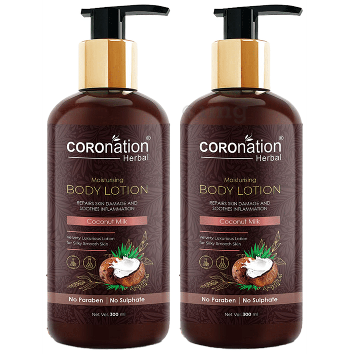 Coronation Herbal Coconut Milk Moisturising Body Lotion (300ml Each)