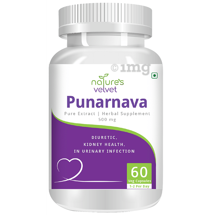 Nature's Velvet Punarnava Pure Extract 500mg Capsule