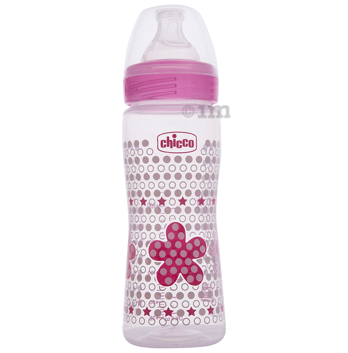 Chicco Well Being Polypropylene Feeding Bottle Pink