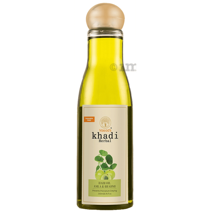 Vagad's Khadi Amla & Brahmi Herbal Hair Oil