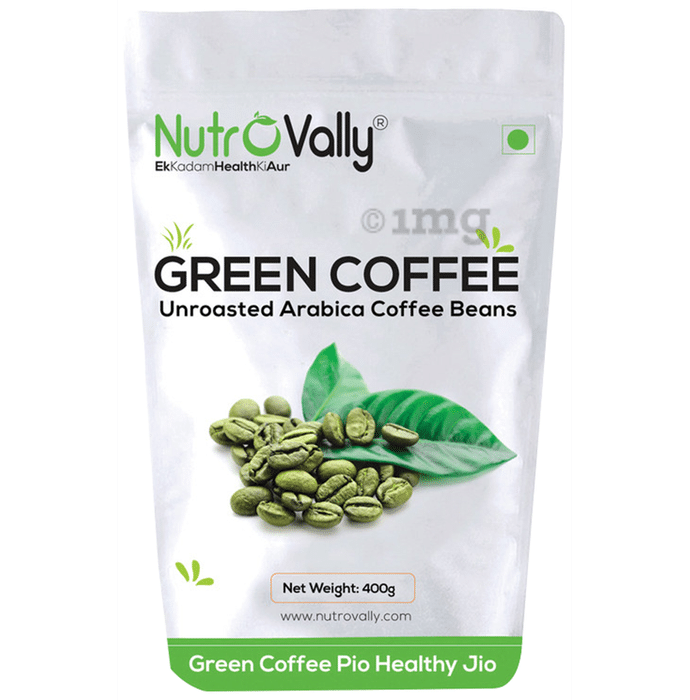 Nutrovally Unroasted Green Coffee Beans for Weight Managment (400gm Each)
