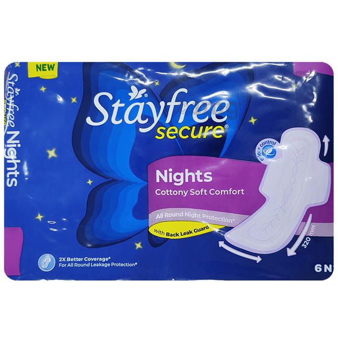 Stayfree Secure Nights Cottony Soft Comfort Pads