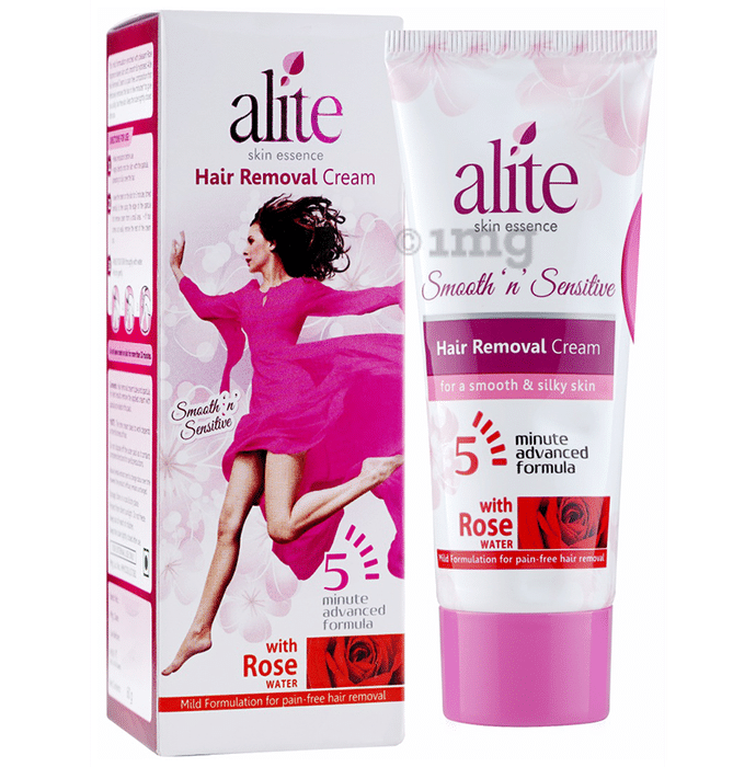 Alite Hair Removal Cream with Rose Water with Mild Formulation for Pain Free Hair Removal