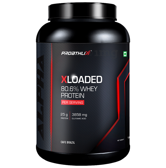 Proathlix Xloaded 80.6% Whey Protein Powder Cafe Brazil