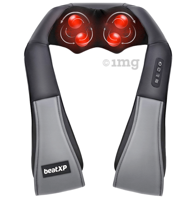 beatXP Deepheal Shiatsu Neck & Shoulder Massager with Infrared Heat Therapy