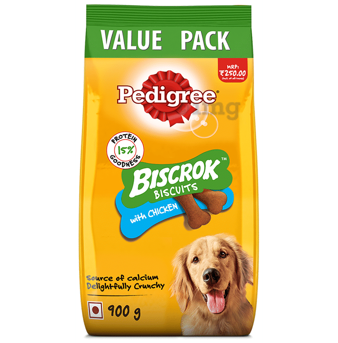 Pedigree Biscrok Protein & Calcium Biscuits for Dogs with Chicken