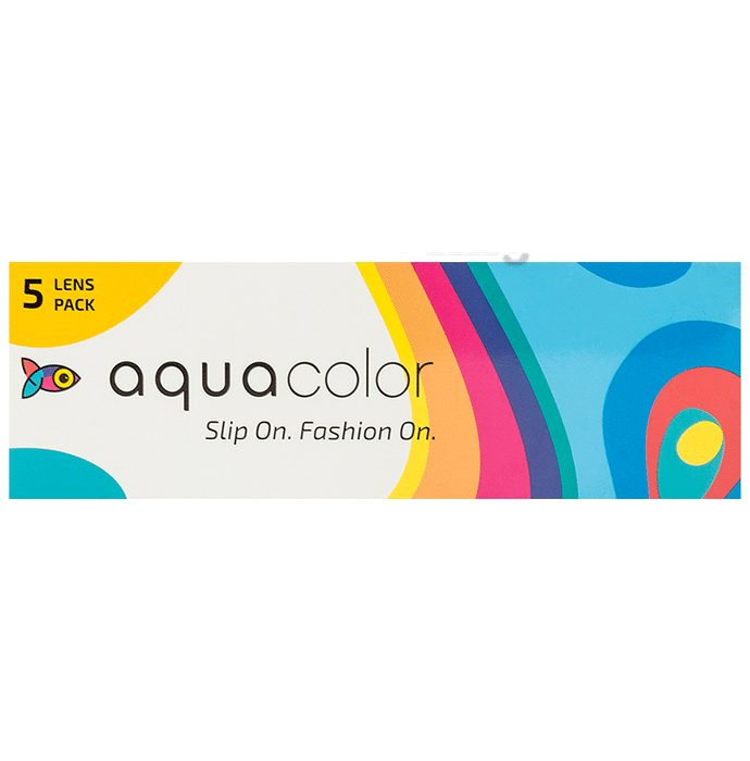Aquacolor Daily Disposable Colored Contact Lens with UV Protection Optical Power -2.25 Icy Blue