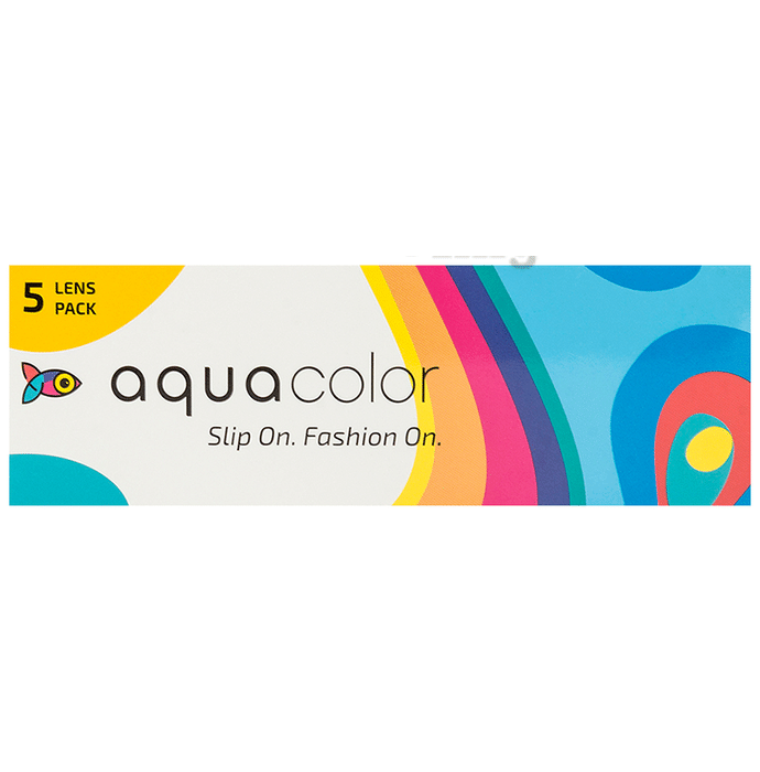 Aquacolor Daily Disposable Colored Contact Lens with UV Protection Optical Power -2.25 Icy Blue