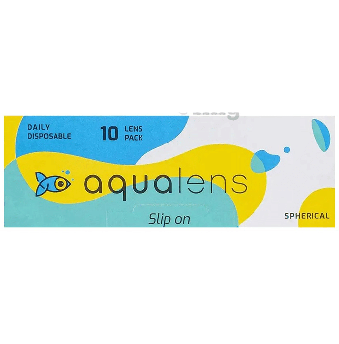 Aqualens Daily Disposable Contact Lens with UV Protection Optical Power -5 Transparent Spherical